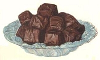 chocolate fudge with fruit